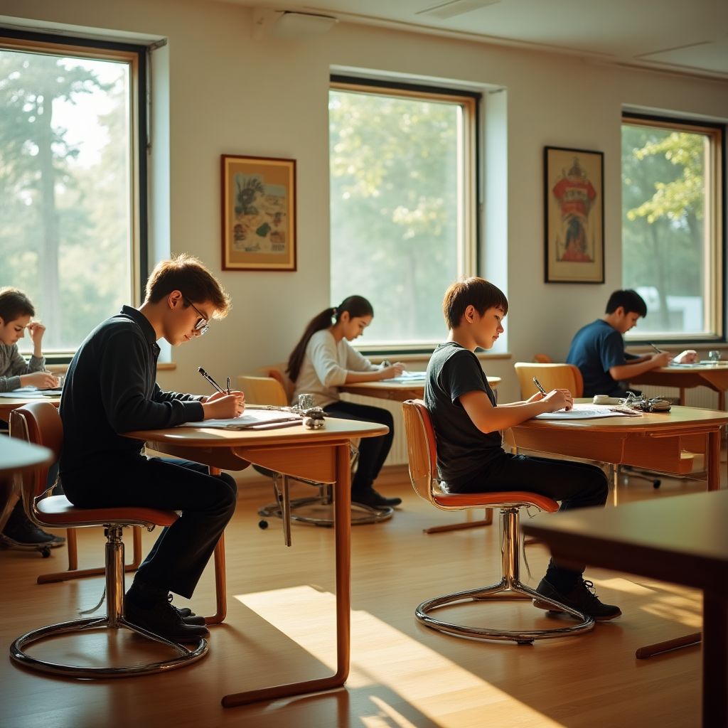 Estudiantes preparándose para exámenes internacionales
